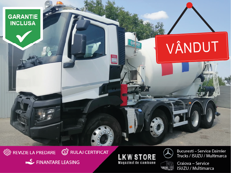 Renault C 430 8x4 Betoniera/Beton Mixer 9m3, TOP !!!