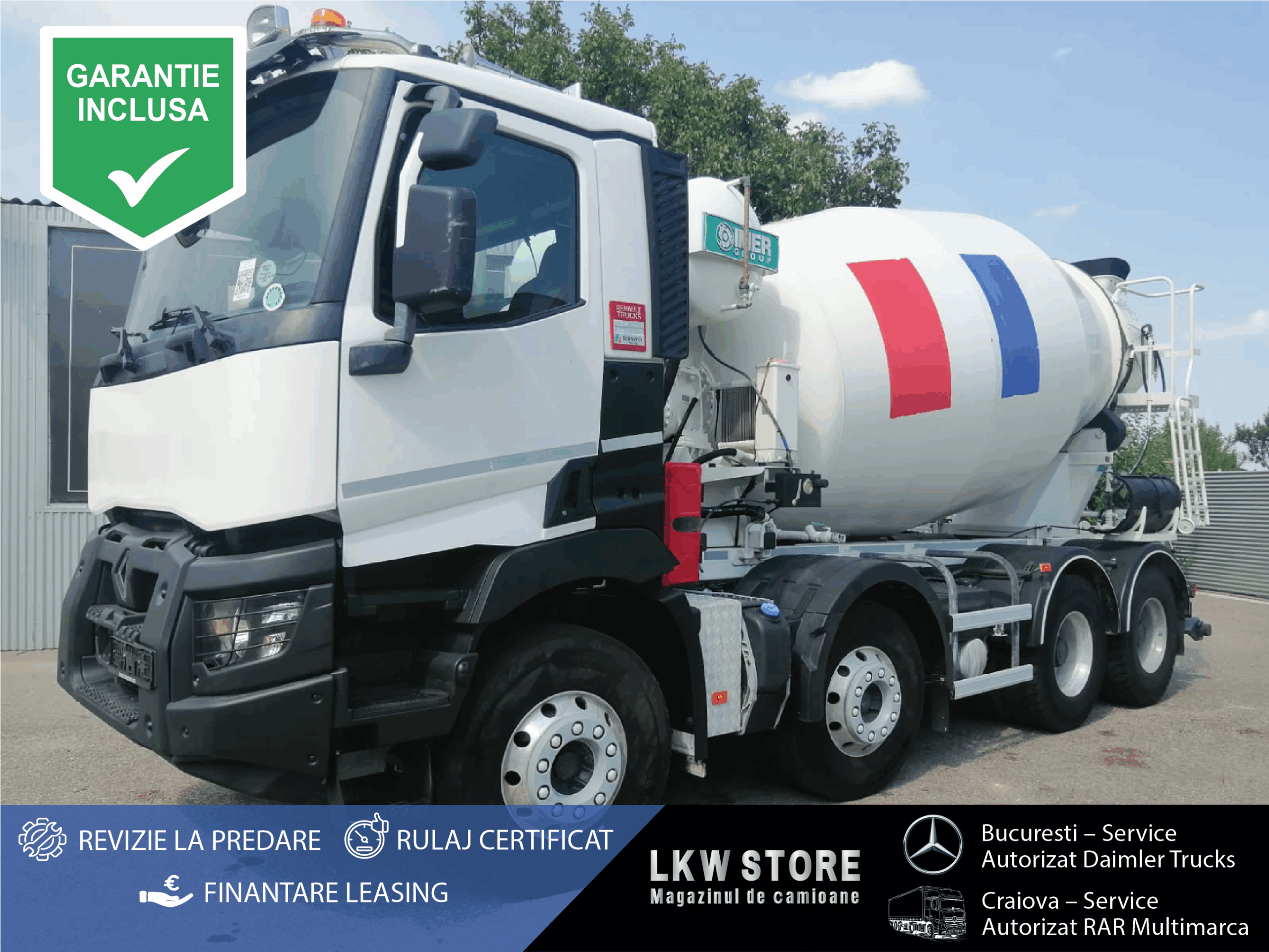 Renault C 430 8x4 Betoniera/Beton Mixer 9m3, TOP !!!