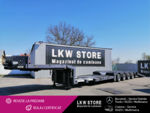 Langendorf Trailer-Tiefbett, 4 Axe, 59 to, extensie, TOP !!!