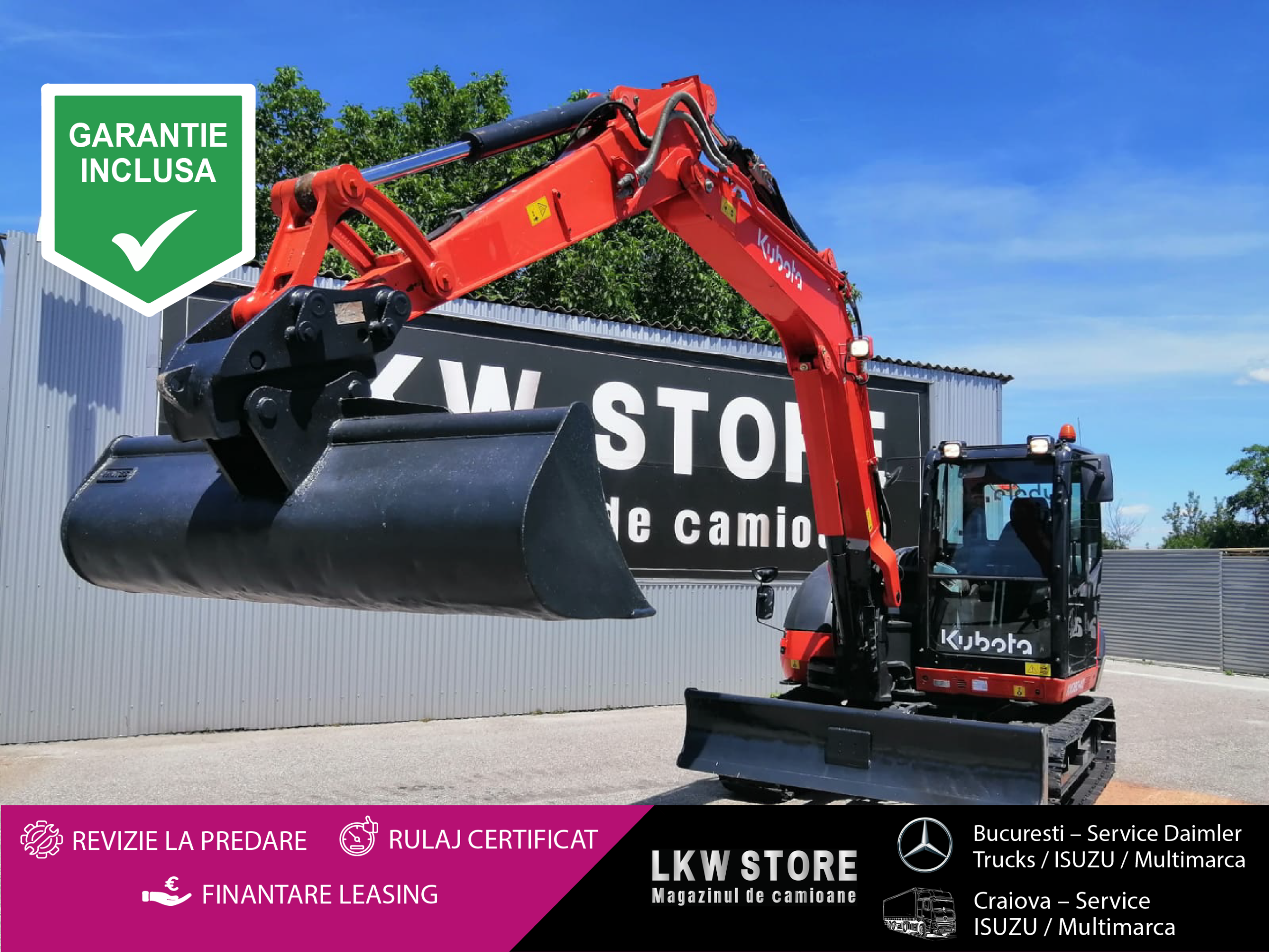 Kubota KX080-4A2 Excavator, TOP !!!