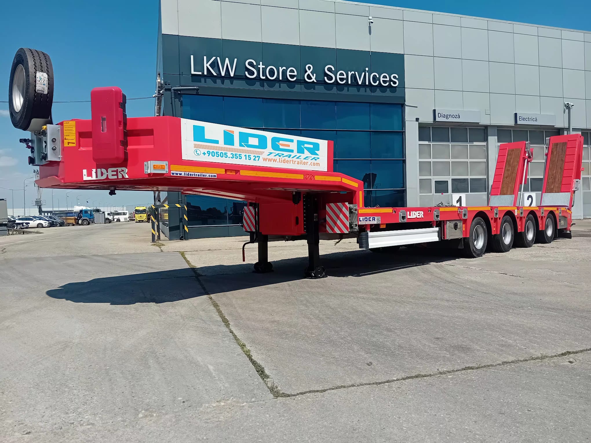 Lider TRAILER/LOW LOADER 4 AXE/4 AXELS, NOU/NEW TOP !!! - imagine 6