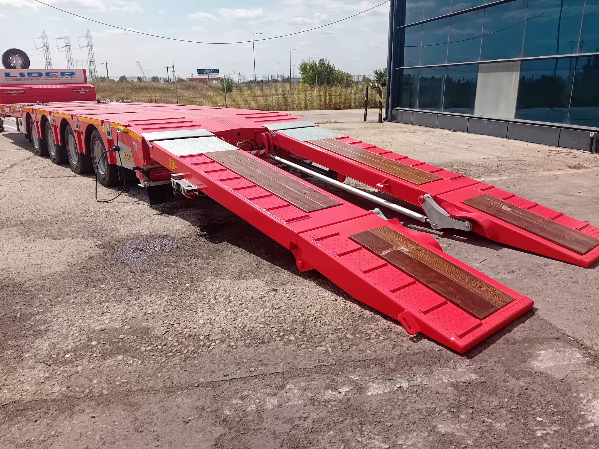 Lider TRAILER/LOW LOADER 4 AXE/4 AXELS, NOU/NEW TOP !!! - imagine 4